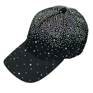 GG Canvas Black Baseball Cap Enriched With AB Crystals